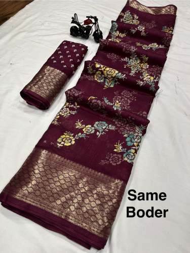new launch super dola silk saree with jequrd border blouse 