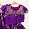 new launching banarasi silk kids lehenga thumb 9