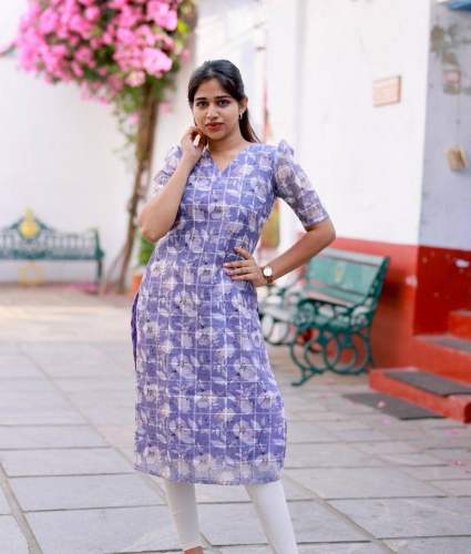 new Launching Cotton Fabric with printed kurti