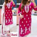 New Launching Rayon Embroidery work  Kurti Pent with Dupatta Set thumb 3