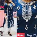 New Launching Rayon Embroidery work  Kurti Pent with Dupatta Set thumb 6