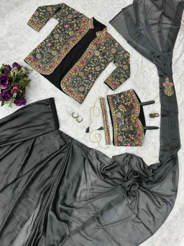 New Launching Superhit Trending Indo-western Ready To Wear Saree 