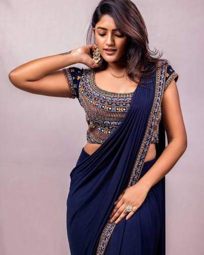 New Lunch Georgette Ready To Wear Saree WITH Readymade Blouse