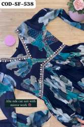 new Lunching silk Organza Alia cut kurti pant with dupatta set