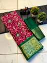New Patola Beautiful Soft Dola Jacquard Sarees With Lovely Colour And Combinations  thumb 1