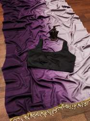 New Pedding Soft Chinon Silk Saree With Readymade Blouse