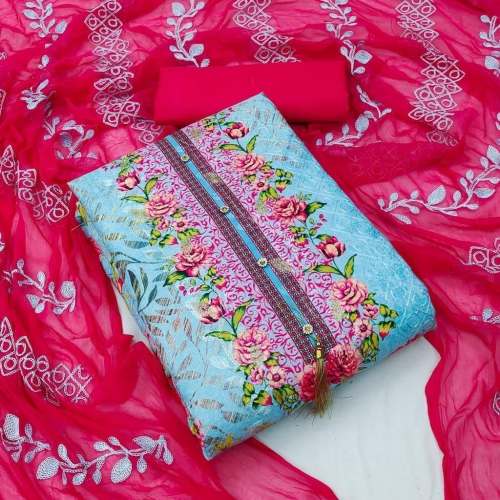 New Slub Cotton Dress Material For Women