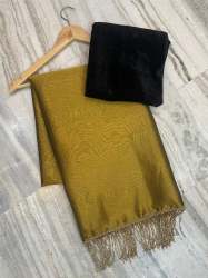 new trendy  kumkuma jhalar work banarasi silk saree