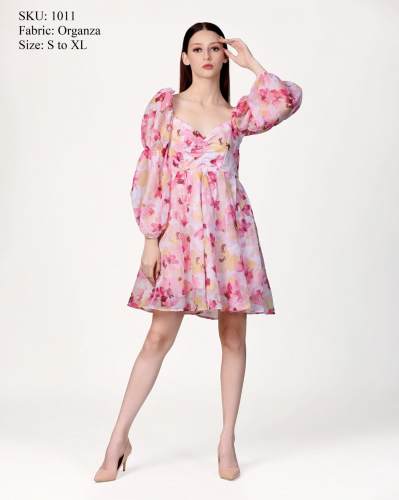 Organza digital print Dress
