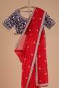 Organza Silk Embroidery Saree with Banglory Silk blouse thumb 3