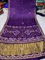 Original Gaji Silk Bandhani With Gota Pati Hand Work Saree 
