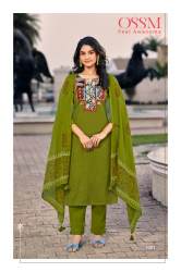 Ossm Cotton Readymade kurti pant dupatta set