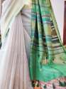 Parchment Cream Banarasi silk  Saree  thumb 4
