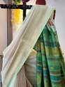 Parchment Cream Banarasi silk  Saree  thumb 5
