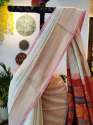 Parchment Cream Banarasi silk  Saree  thumb 7