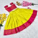 Party Wear Kids Viscose Lehenga Choli For Kids Girl 