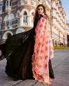 party wear Organza fabric gown with dupatta  thumb 1