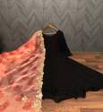 party wear Organza fabric gown with dupatta  thumb 5