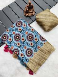 PASHMINA  CHIKKO PATTERN   SILK SAREE