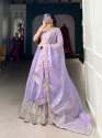  Perfect Wedding Glow Bridesmaid Luxurious Fashionable Burberry Silk Lehenga thumb 1
