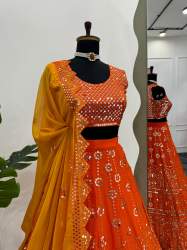 Premium And Branded Collection Of Lehengha With Chinon And Thread With Sequence 