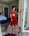 Premium Classical Viscos velvet Lehenga With Sequence Work thumb 1