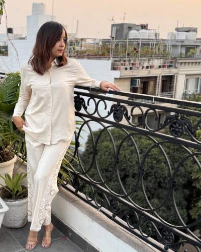 Premium Designer Grace Schiffli Two-piece Cordset