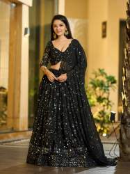 Premium Exclusive Georgette Lehenga With Embroidery Work And Sequnce Work
