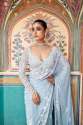 Presenting Beautiful Georgette Embroidery Sequins Work Saree thumb 5