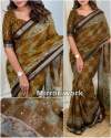 Presenting here a perfect Ajrakh printed saree  thumb 1