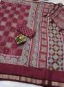 Presenting here a perfect Ajrakh printed saree  thumb 10
