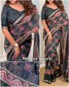Presenting here a perfect Ajrakh printed saree  thumb 3