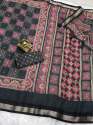 Presenting here a perfect Ajrakh printed saree  thumb 6
