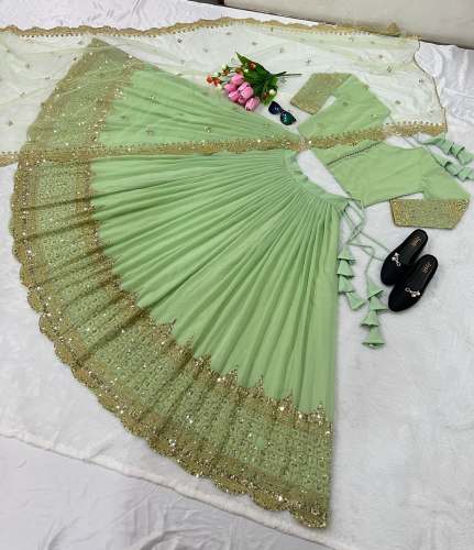 Presenting New Designer Faux Georgette Lehenga Choli With Sequence Work