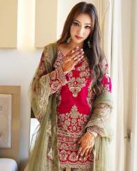 Presenting New Designer Party Wear Top palazzo and Dupatta With Heavy Embroidery Work