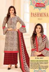 Printed Cotton Dress Material Pashmina 3 By Keshar Brand