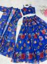 Printed Georgette Lehenga With Georgette Shrug