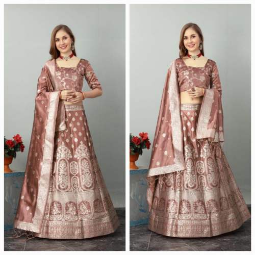 Pure Banarasi Organza Fluid Silk Lehenga Choli Dupatta