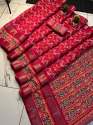 Pure candy cotton silk with jequrd boder Bandhni Saree thumb 3
