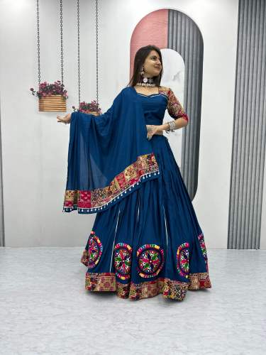 Pure Cotton  Flair Navratri Lehenga Choli  by Fab Funda