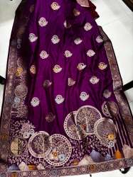 Pure Soft Banarasi Khadi Georgette Silk Silk Weaving Saree 