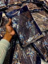 Rangoli fabric gold zari cut work Saree