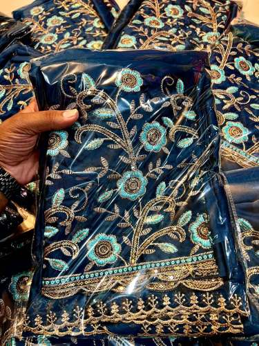 Rangoli fabric  zari cutwork  saree