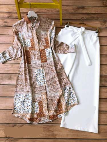 Rayon fabric Top With Palazzo Set