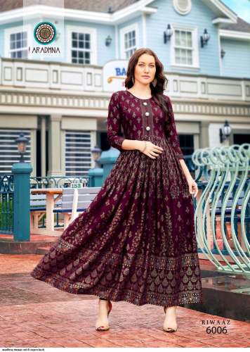 Rayon Kurti Riwaaz Vol 6 By Aradhna Brand
