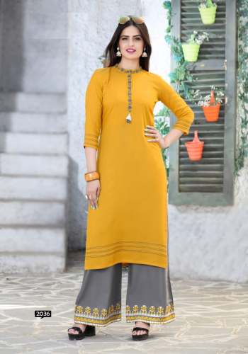 Rayon Kurti With Palazzo2