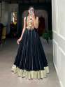 rayon-plain-lehenga-and-gamthi-work-blouse-for-nav