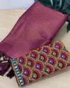 rich pallu jacquard work soft silk saree thumb 16