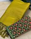 rich pallu jacquard work soft silk saree thumb 5