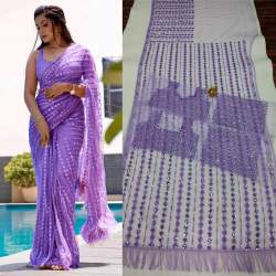Saree Of Georgette With Heavy 5MM Sequence work